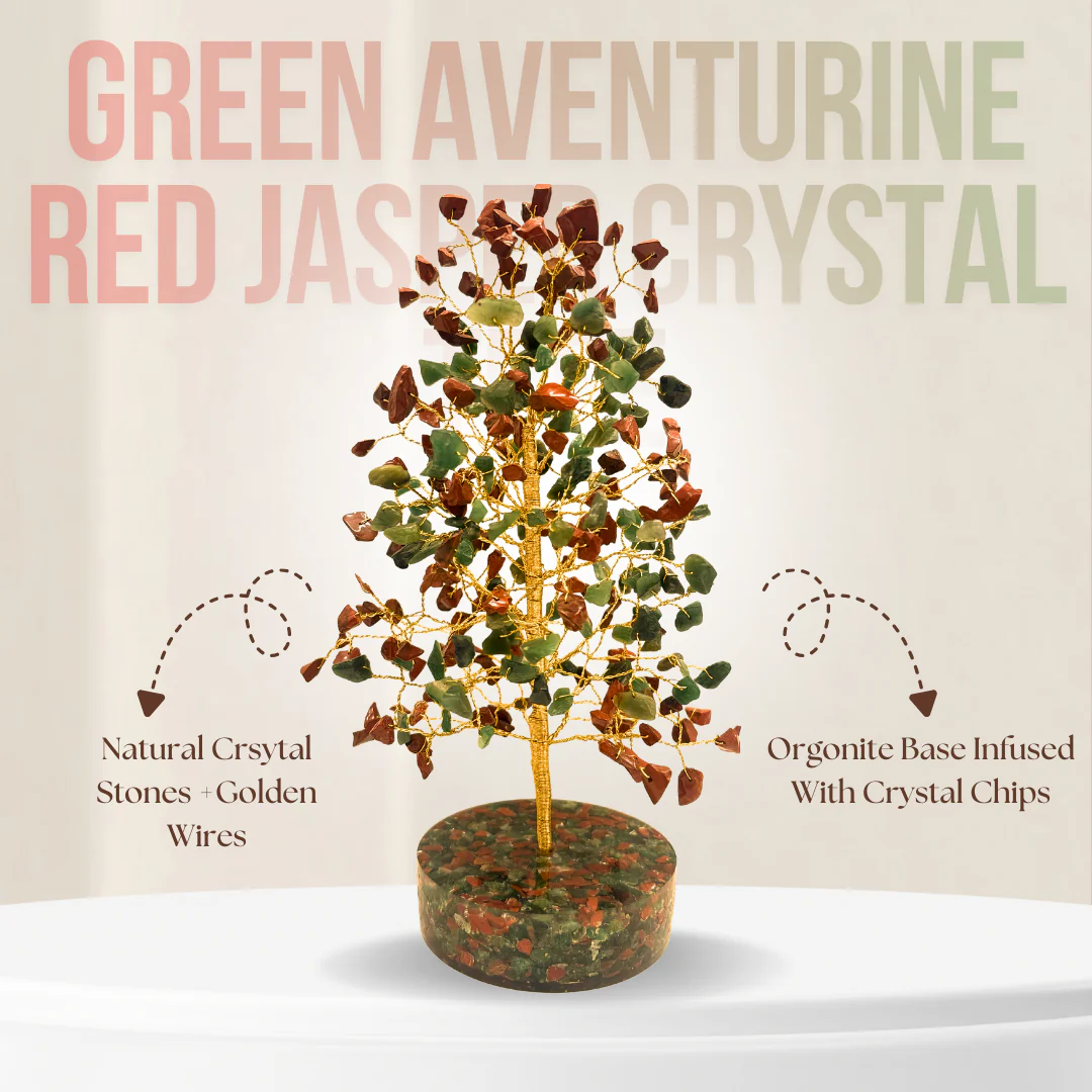Red–Green Crystal Tree with Orgonite Base - Image 6