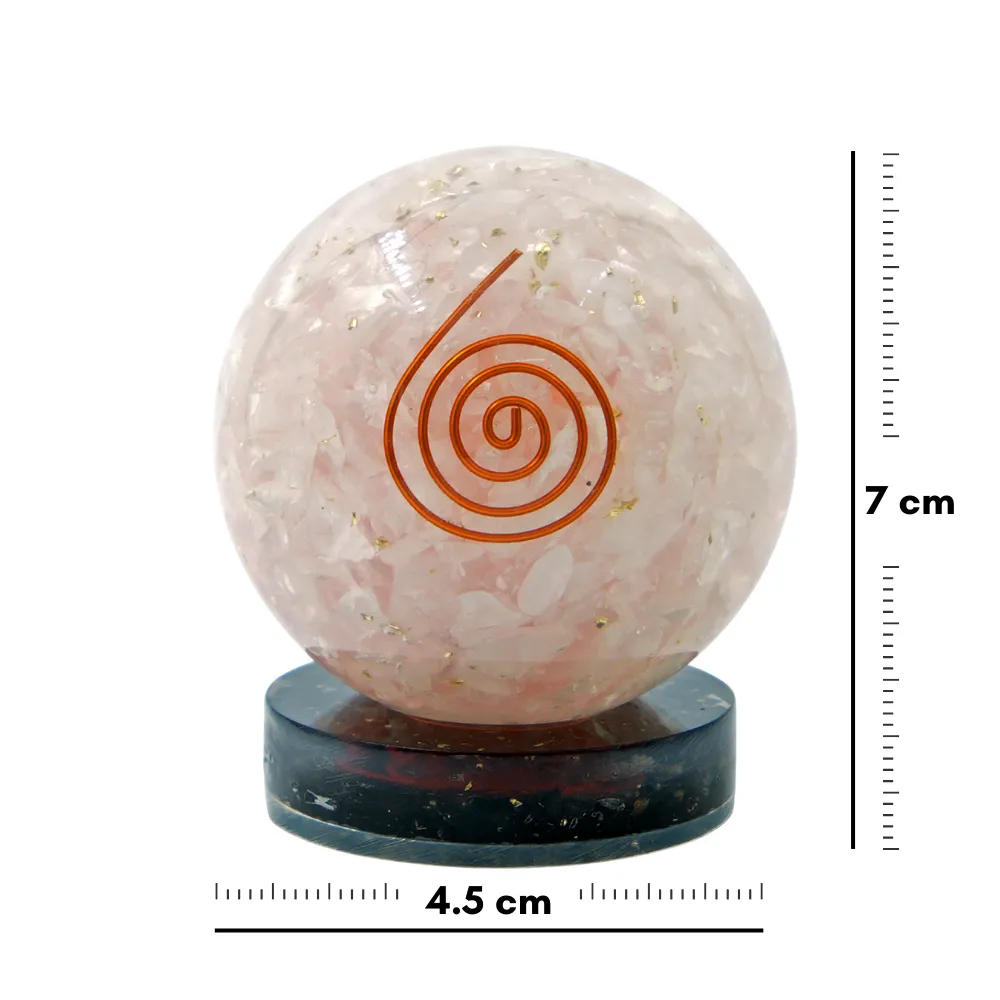Rose Quartz Orgone Ball - Image 4