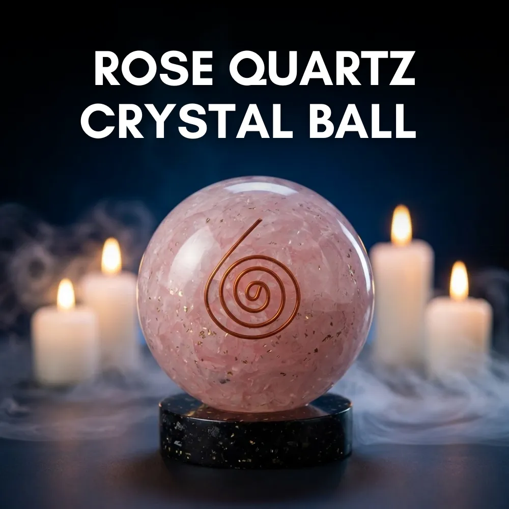 Rose Quartz Orgone Ball (mini) - Image 3