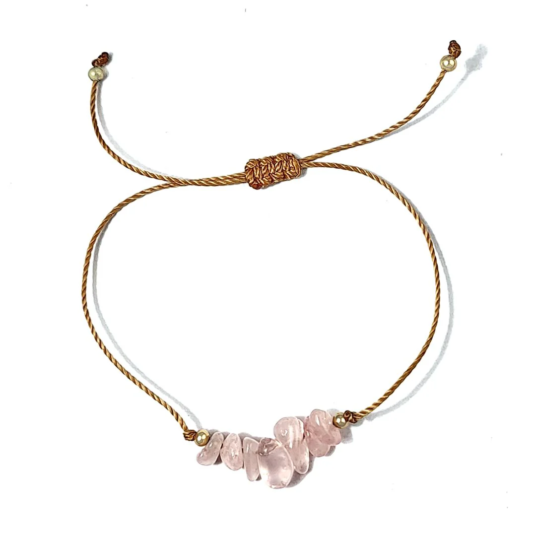 Rose Quartz Thread Bracelet - Image 2