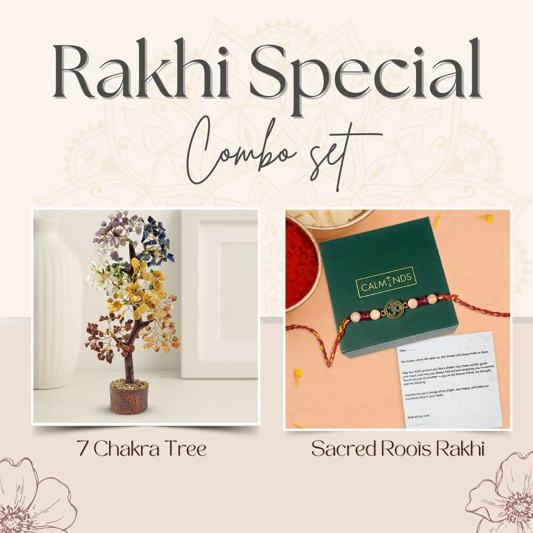 Sacred Bond Combo: 7 Chakra Crystal Tree + Sacred Roots Rakhi