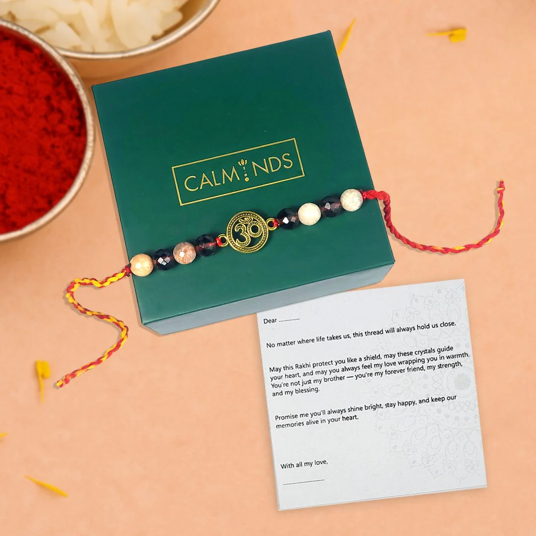 Sacred Glow Rakhi  – Positivity, Protection & Divine Connection - Image 2