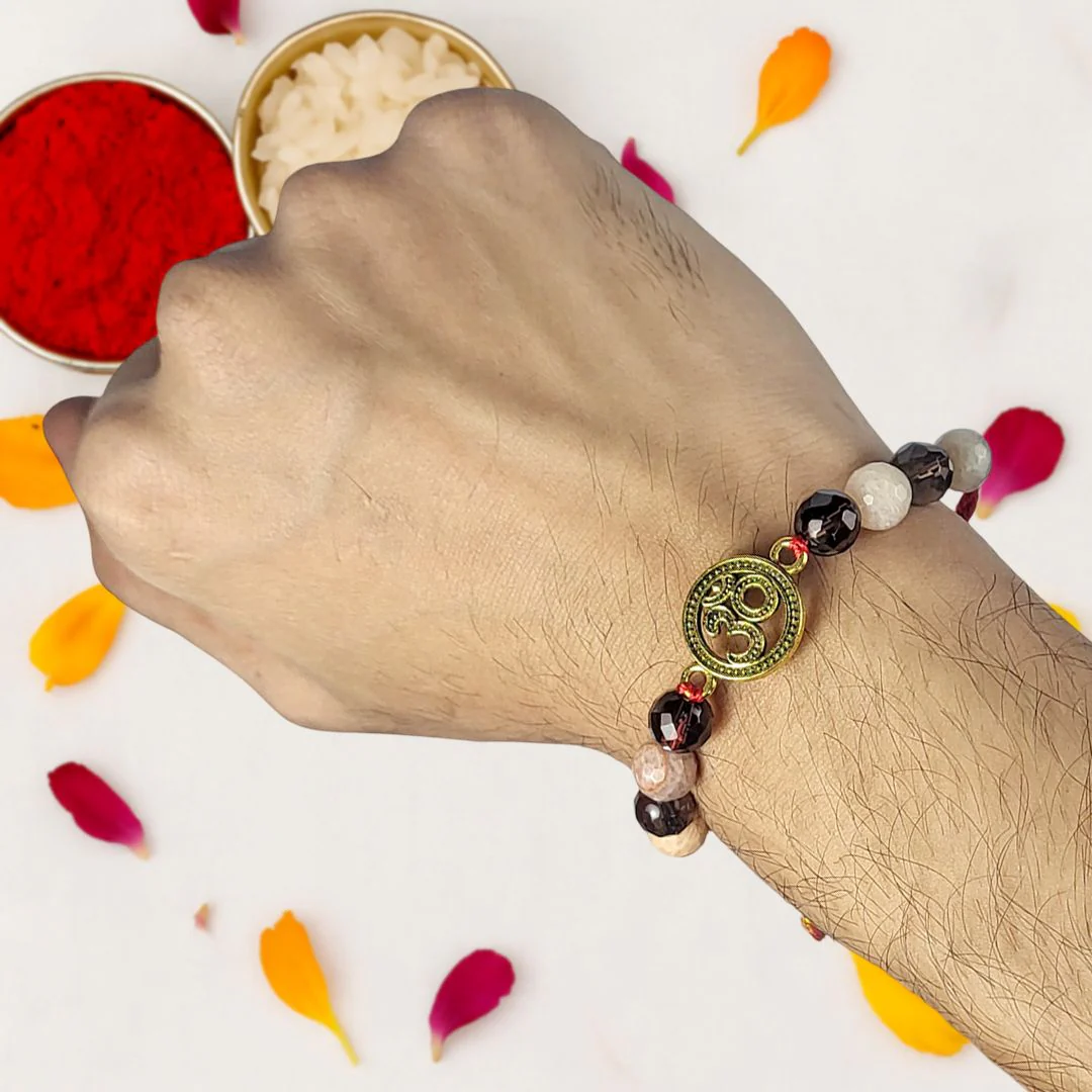Sacred Glow Rakhi  – Positivity, Protection & Divine Connection - Image 3