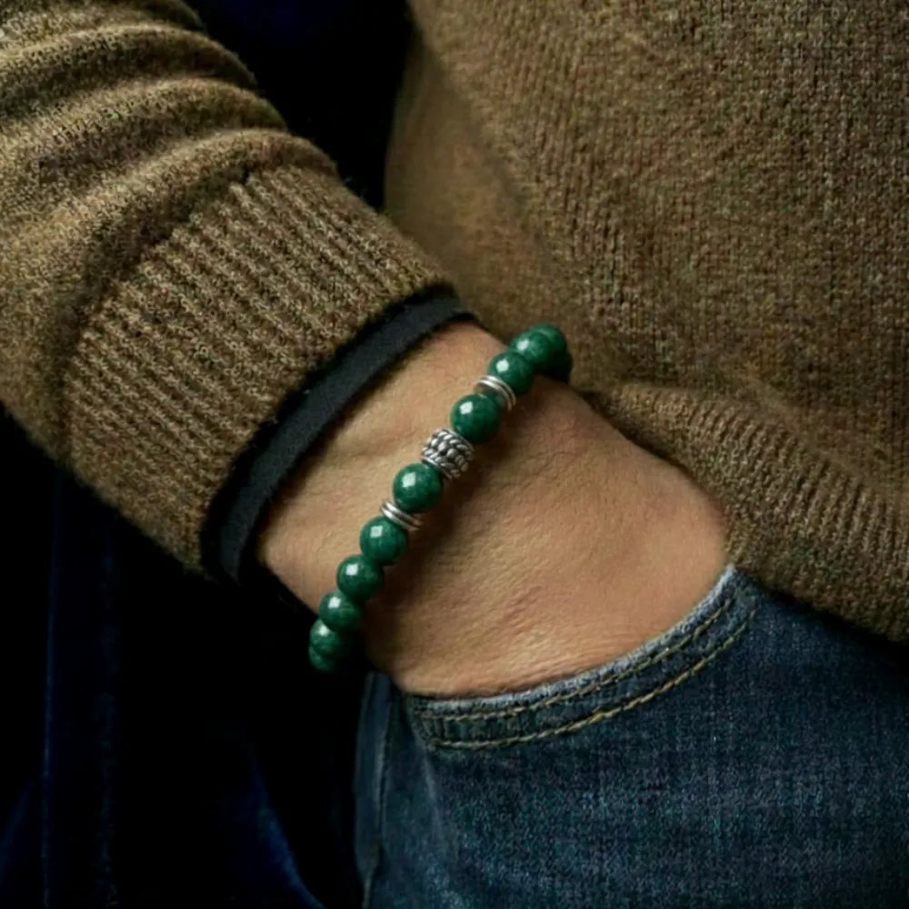 Malachite Crystal Bracelet Ultimate Protection For Evil Eye - (8mm) - Image 4