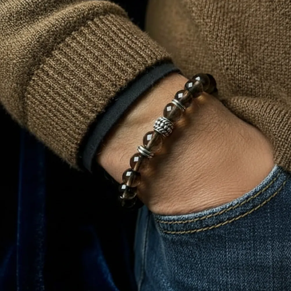 Smoky Quartz Bracelet For Workaholic - (8mm) - Image 4