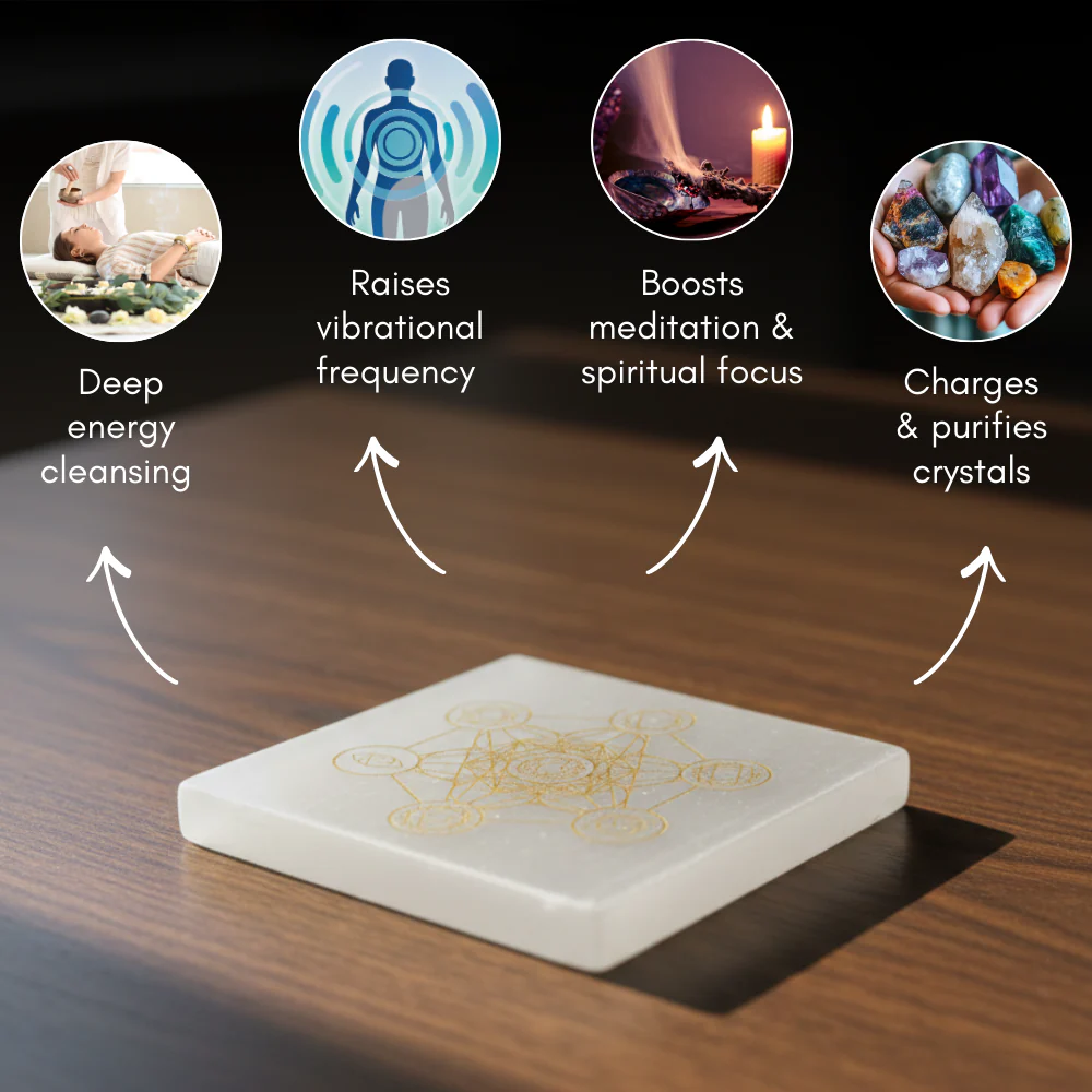 Spiritual Geometry Selenite Plate - Image 5