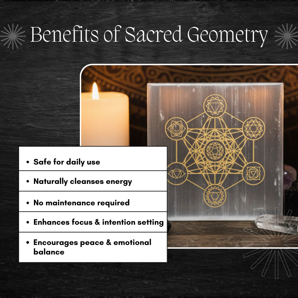 Spiritual Geometry Selenite Plate - Image 6