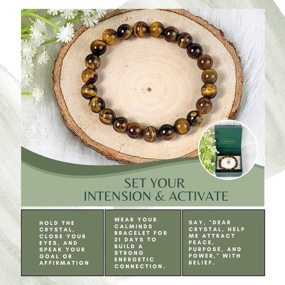 Tiger Eye Crystal Bracelet For Helping Overcome Fear - (8mm) - Image 4