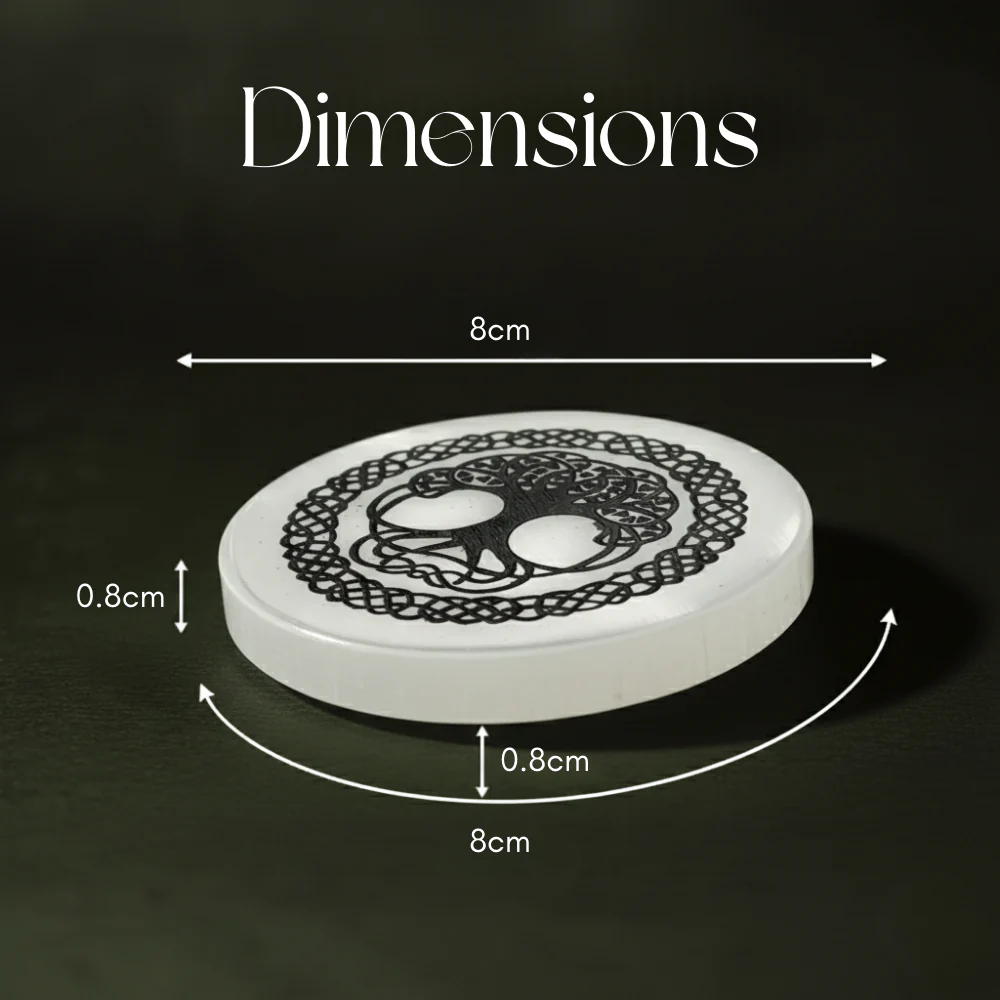 Tree of Life Selenite Charging Plate - Image 5