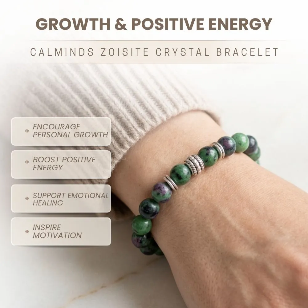 Zoisite Crystal Bracelet For Relaxation & Aura Calmness - (8mm) - Image 3